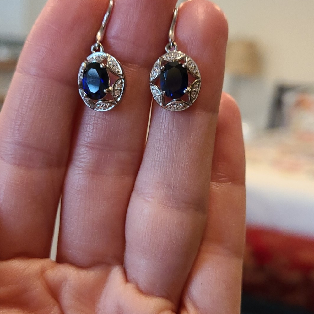 Sapphire Dangling Earrings